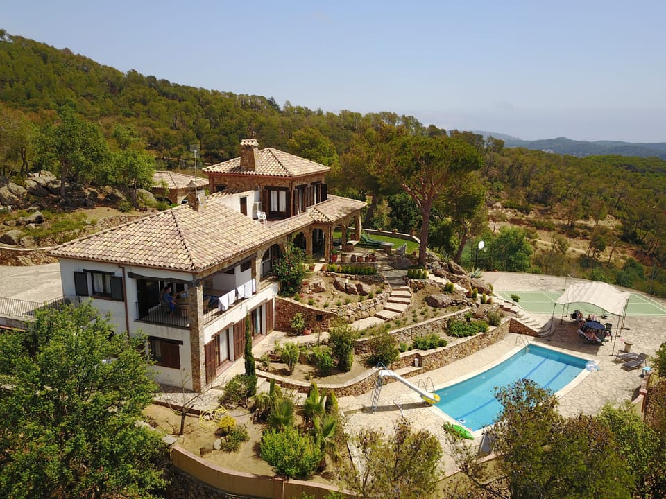 Arial view of private villa