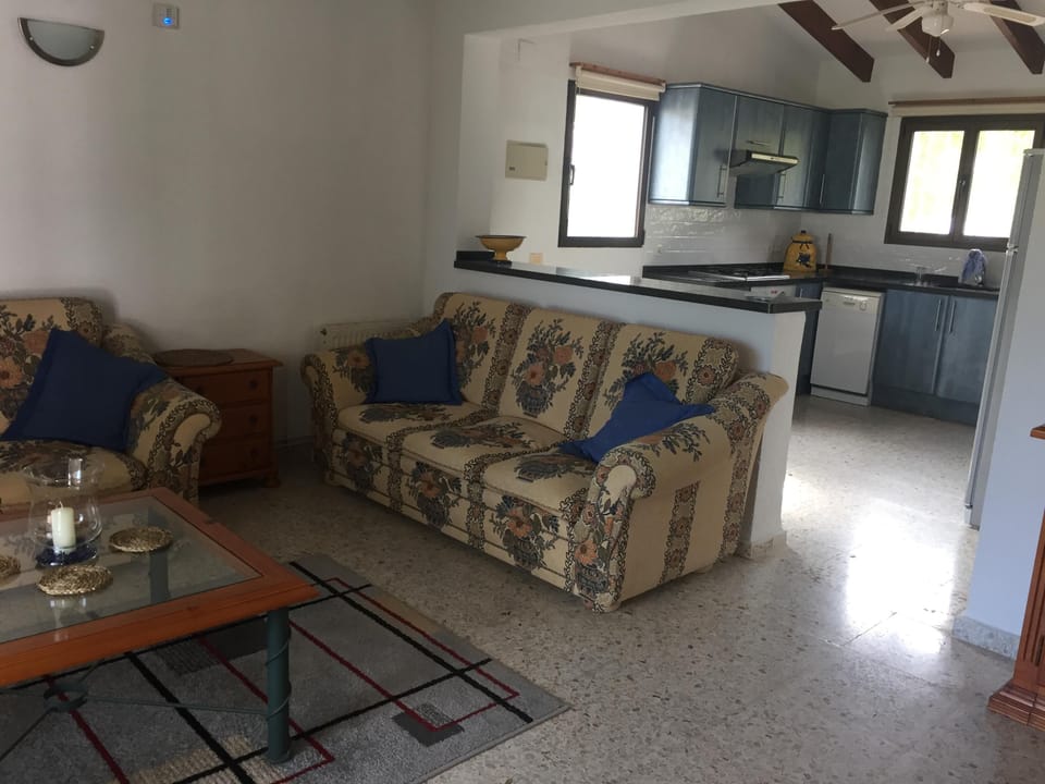 Living room and kitchen