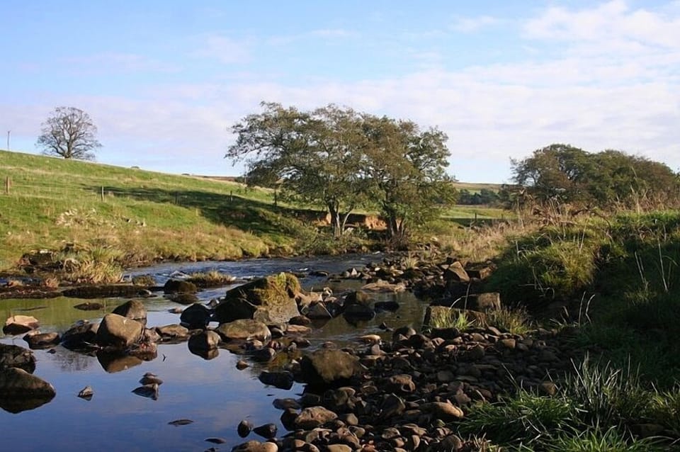 The Otterburn Trail - country walk passes the door