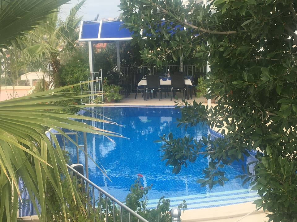Pool and outside dining area