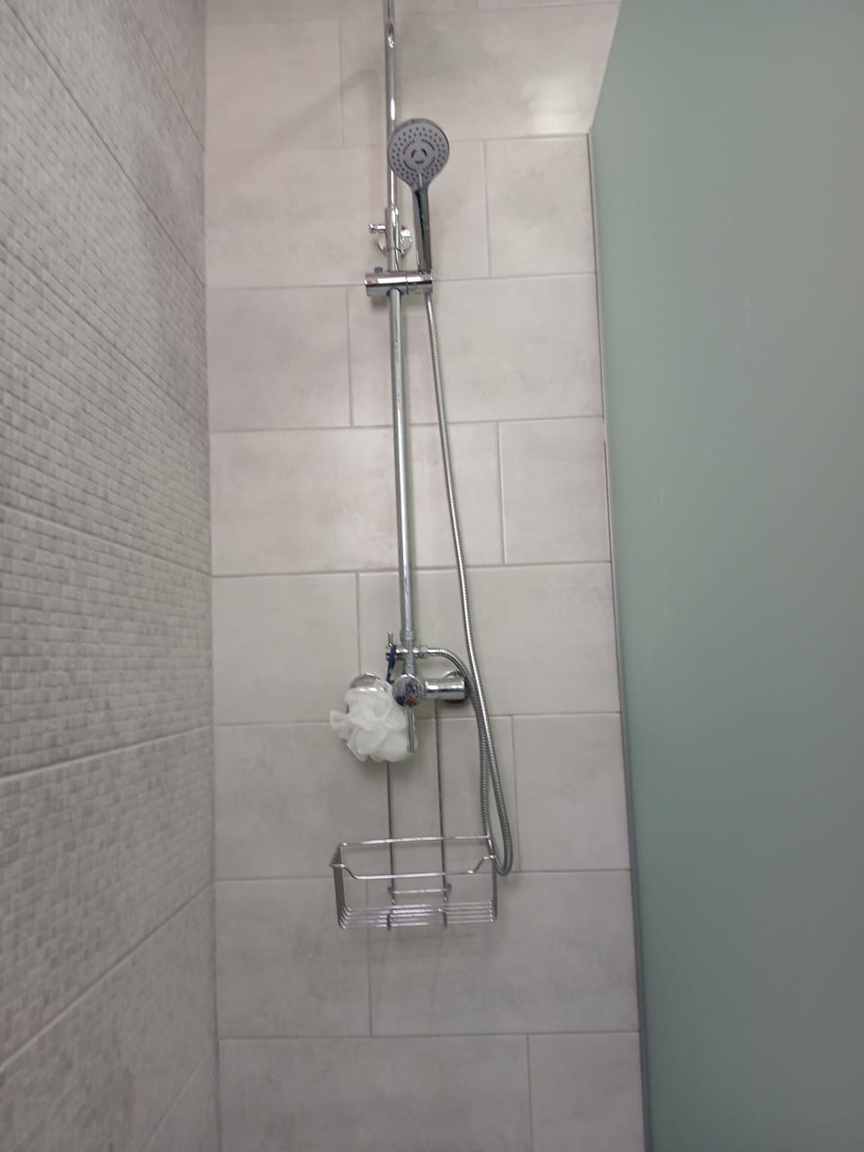 new walk in shower for  main bathroom