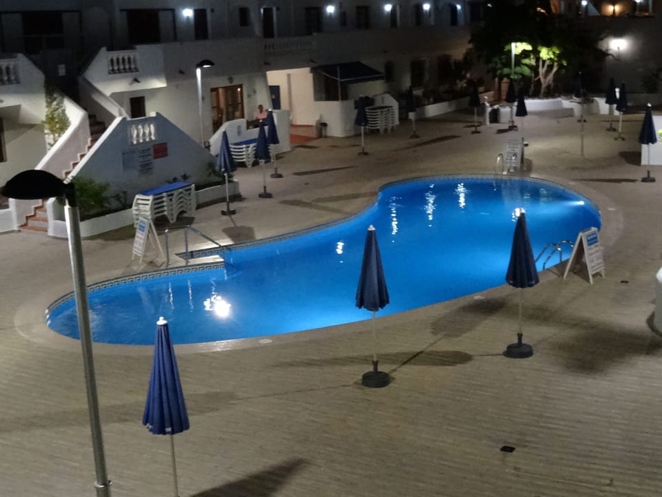 pool, night time