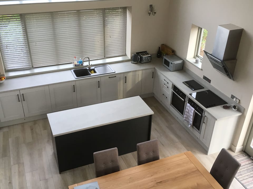 Fabulous new kitchen taken from the sunset gallery