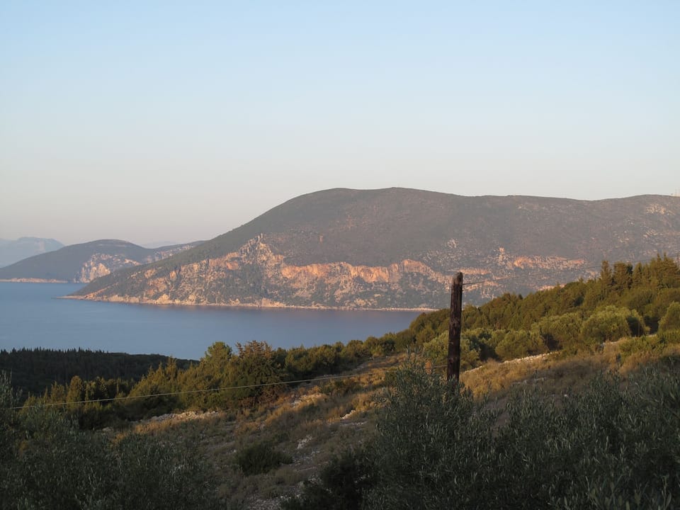 Evening view of Ithaca from terrace