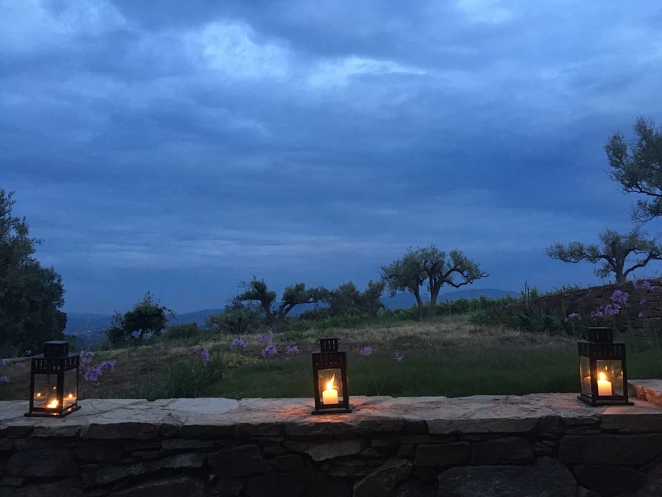 Kitchen terrace at night