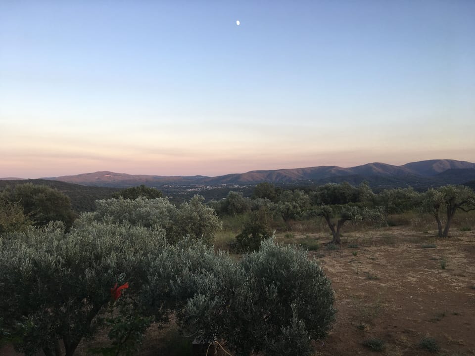 Evening view from master bedroom