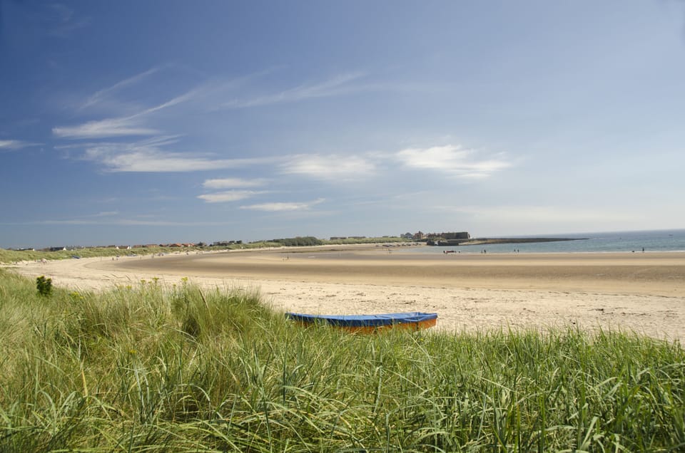 View to Beadnell Harbour from the Dunes
