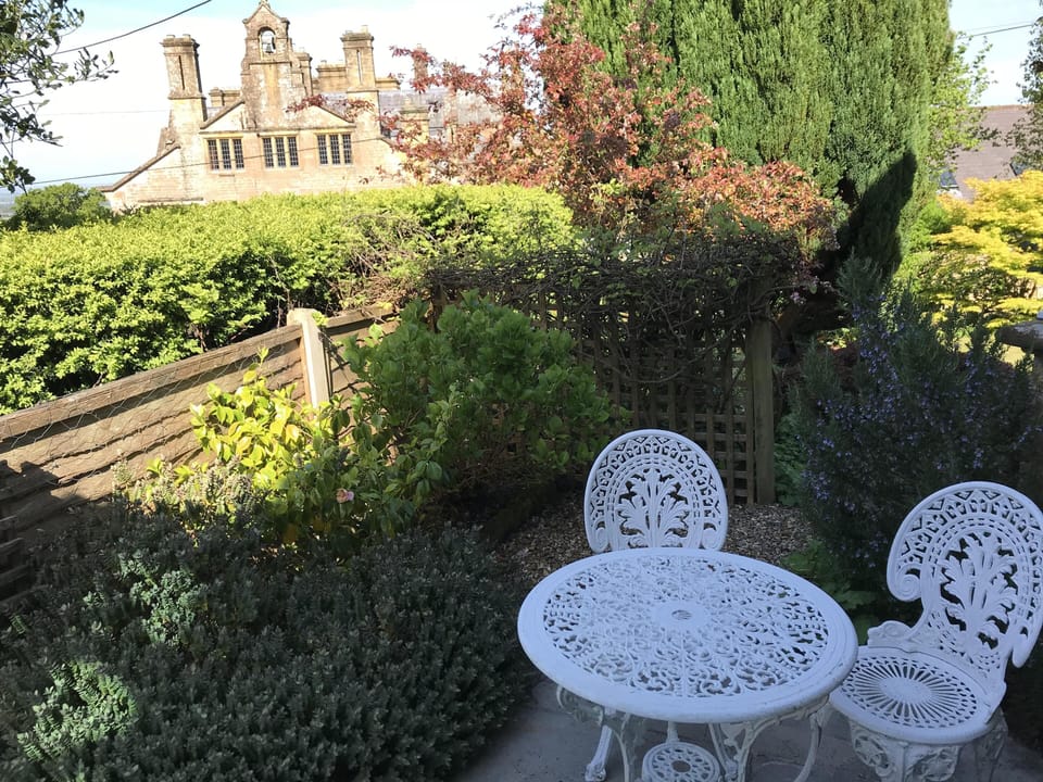 Picturesque Chedington Court across the lane.