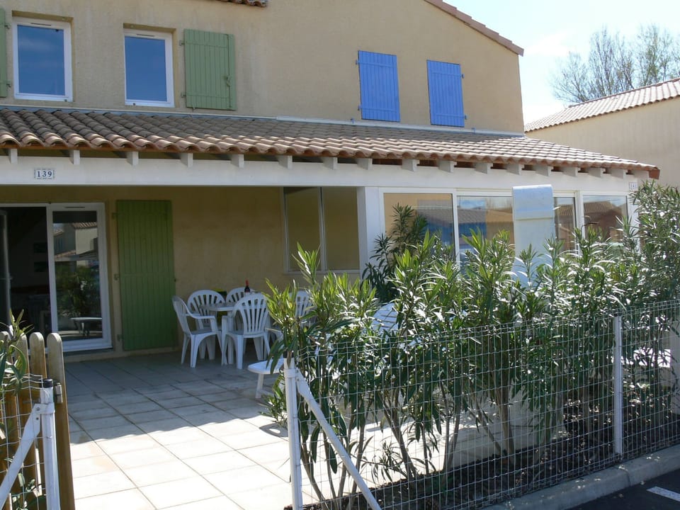 Sunny terrace with shaded area