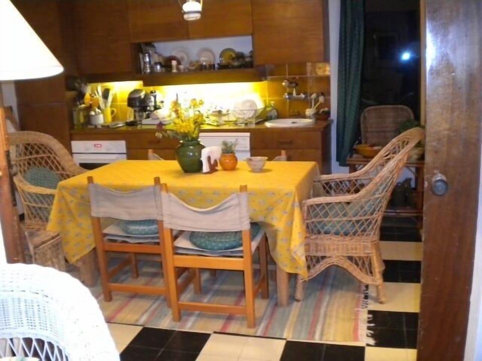 kitchen and dining area