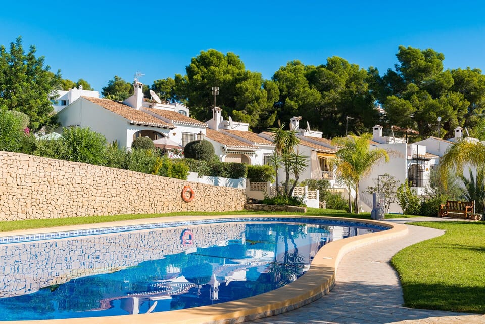 Our villa in on the left - easy access to pool