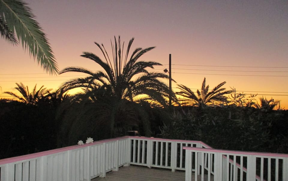 Sunset on balcony