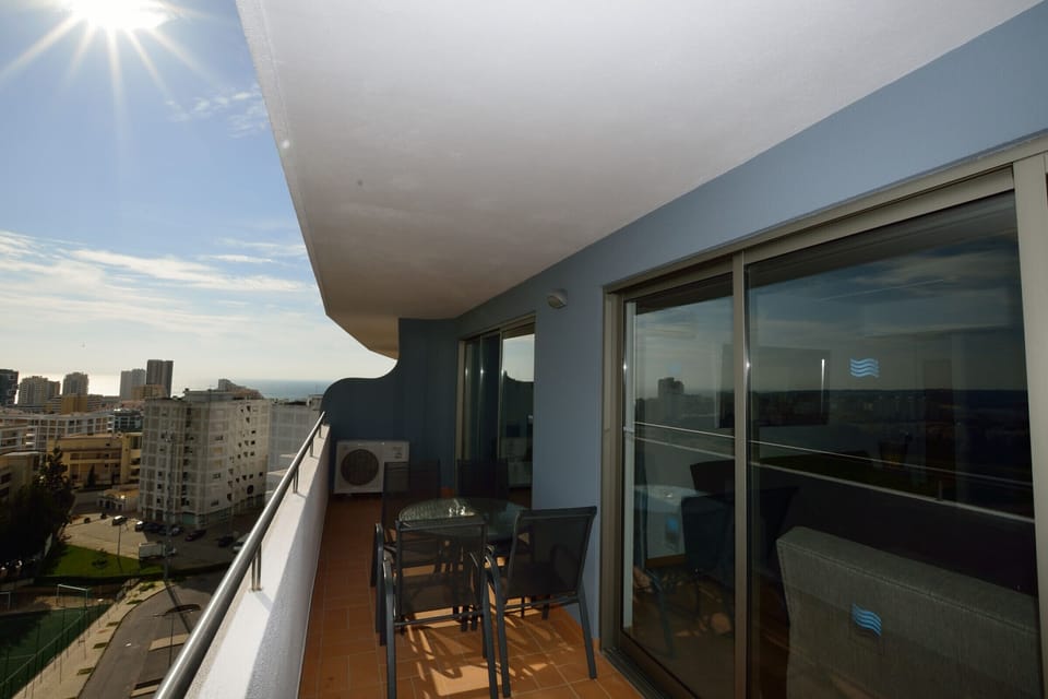 Luxury Blue Apartment with Balcony & Ocean View