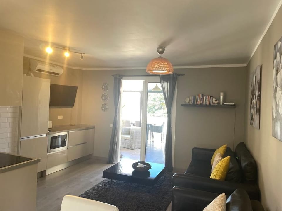 Lounge/kitchen, looking out to the terrace 