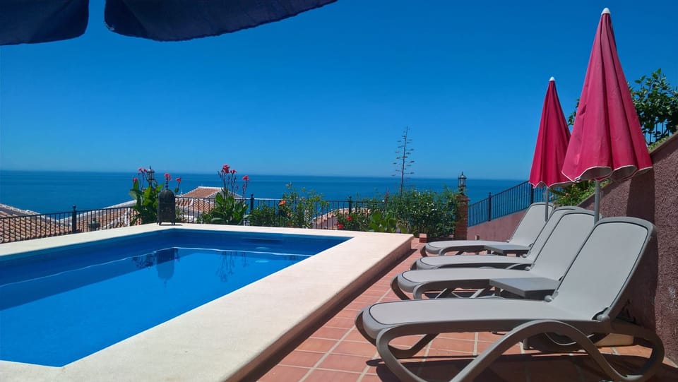 View from under the Pool Parasol
