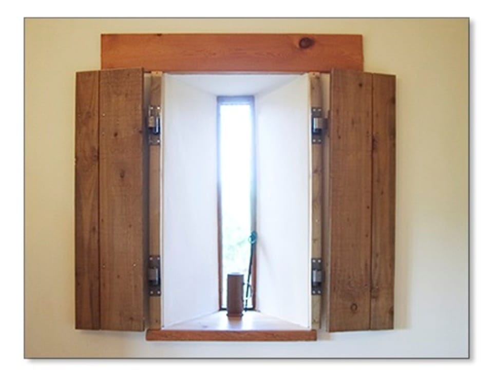 Quirky window in Elm Barn