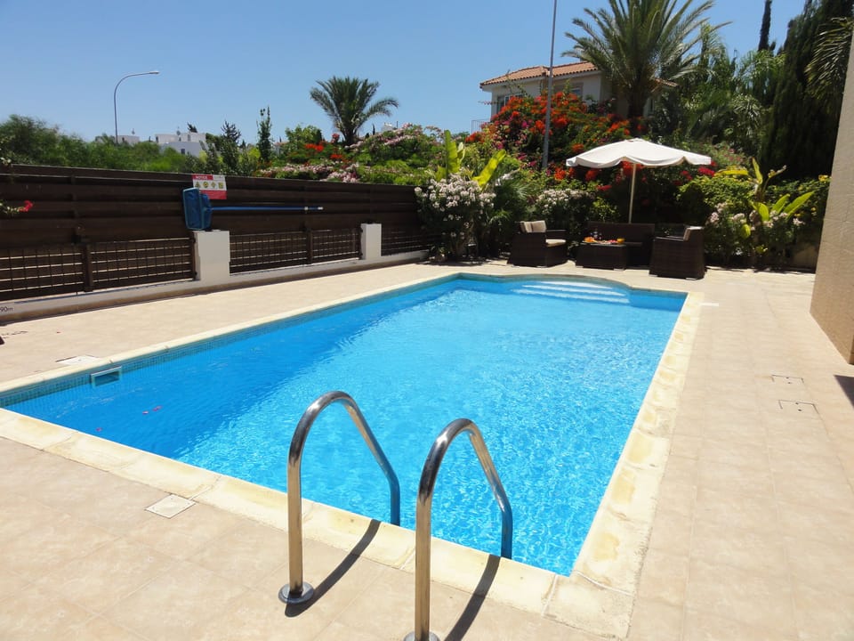 Enjoy the spacious pool area