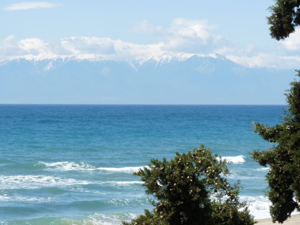 Mount Athos across the water