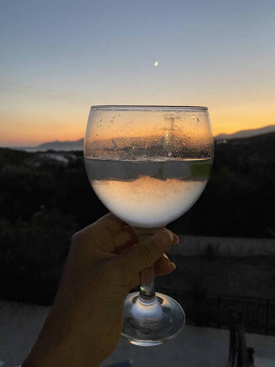 Lovely G&T at sunset!