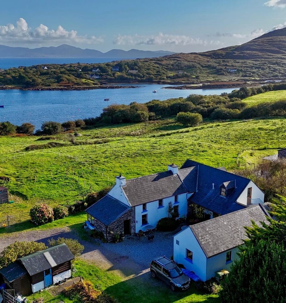 Aerial view of Westcove Farmhouse