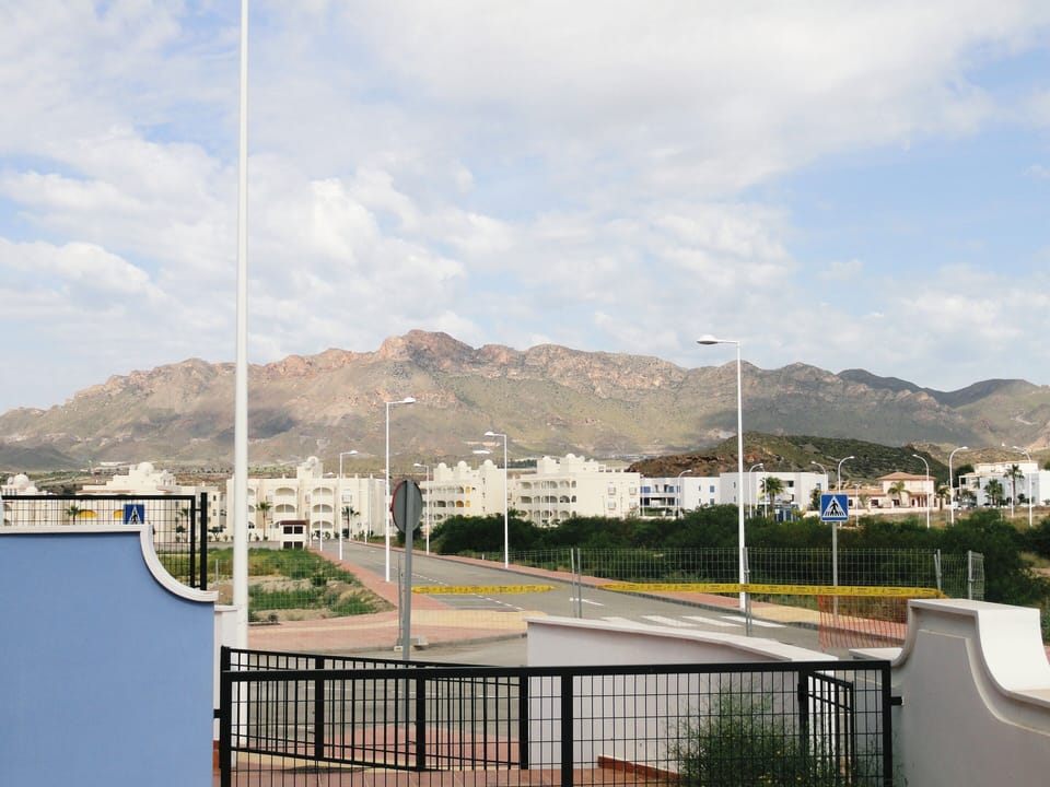View of mountains from front terrace