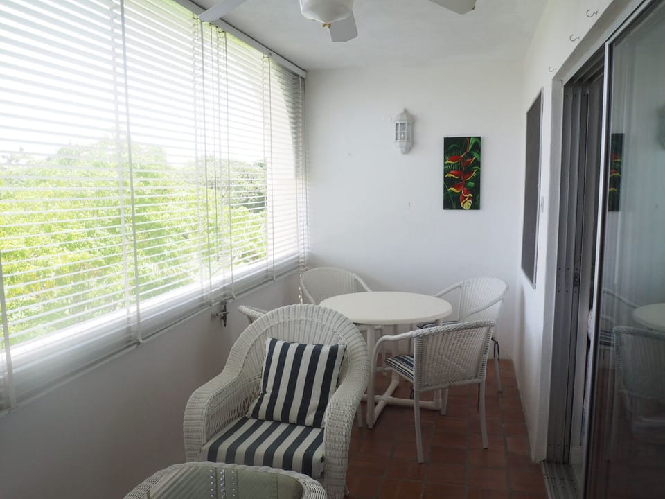 Dining area on balcony