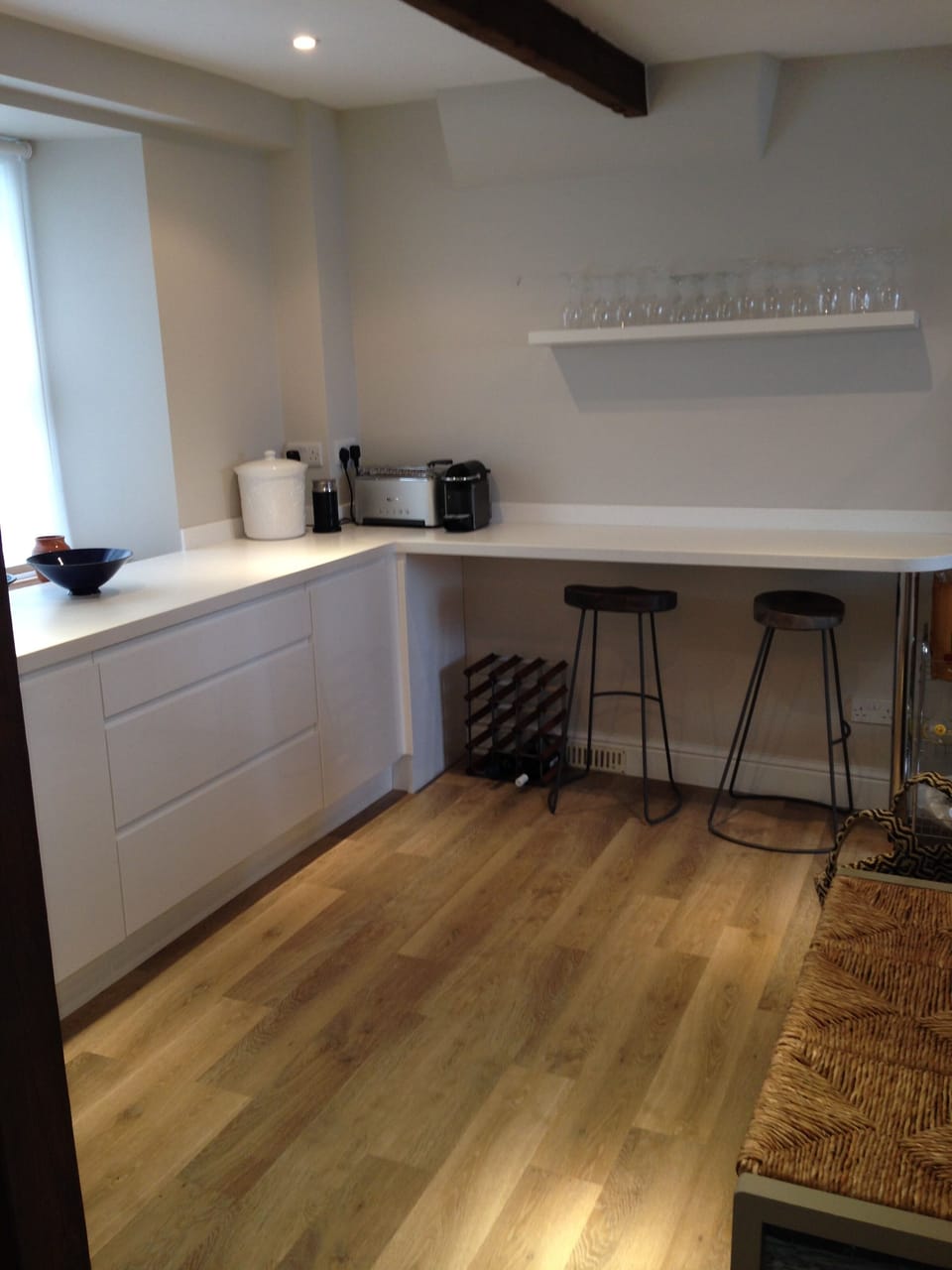 Kitchen (street side). On left as you enter from street.