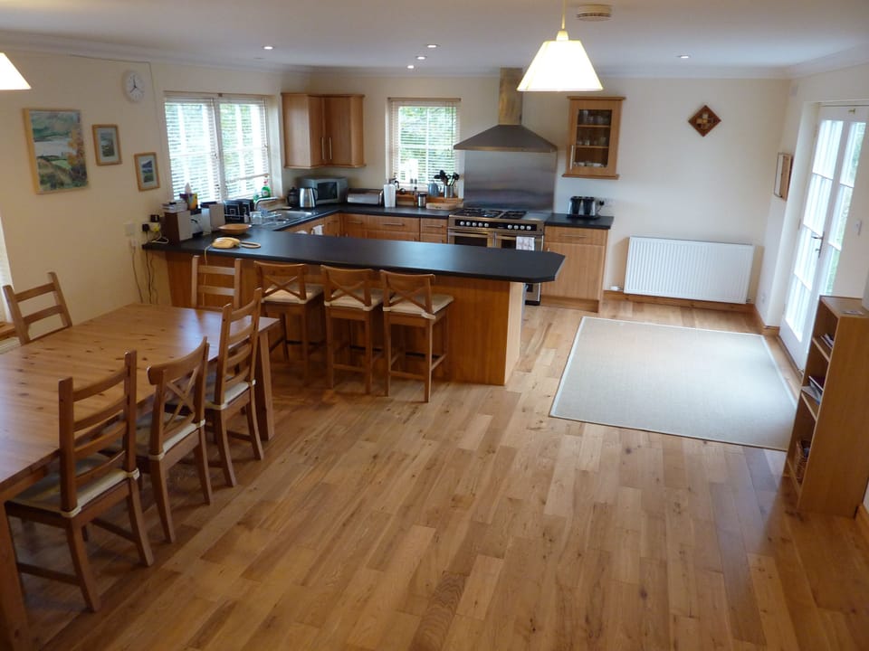 Dining area and kitchen