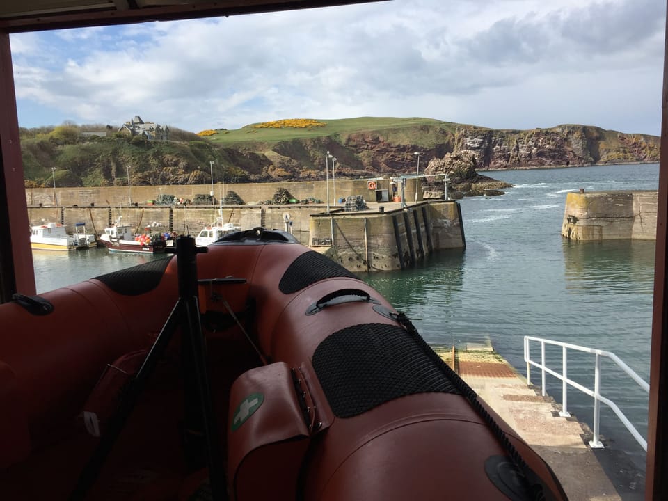 The view from the Lifeboat shed at St Abbs