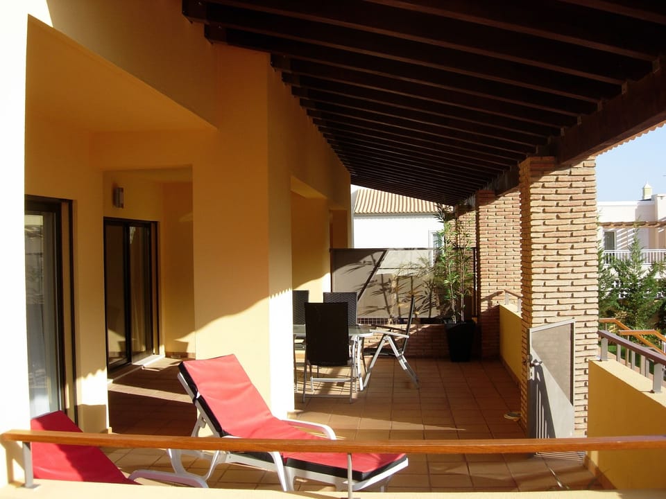 Large shaded terrace