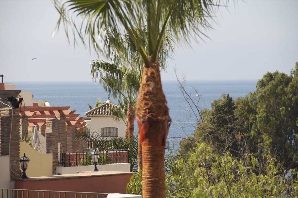 View from the sun-roof where Jacuzzi, sun beds and barbecue area is located