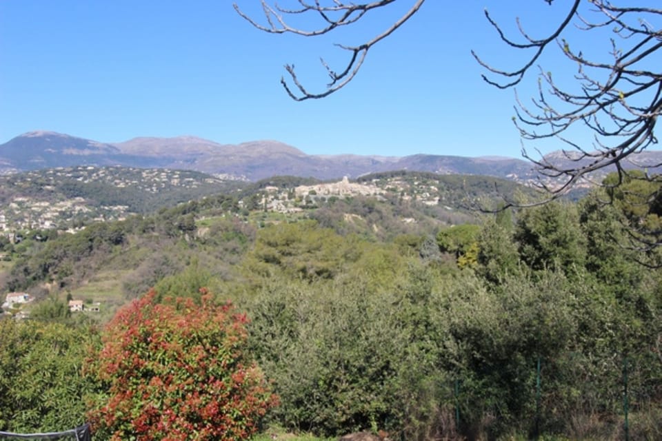 View from terrace, village of St Paul de Vence