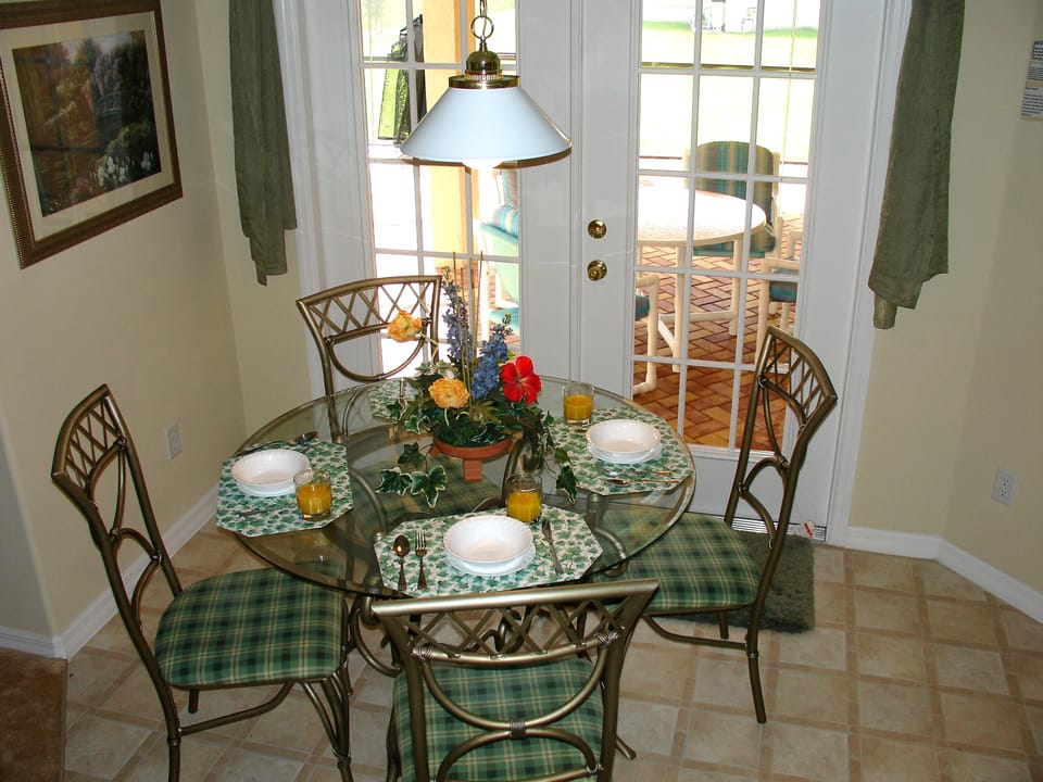 informal nook table.