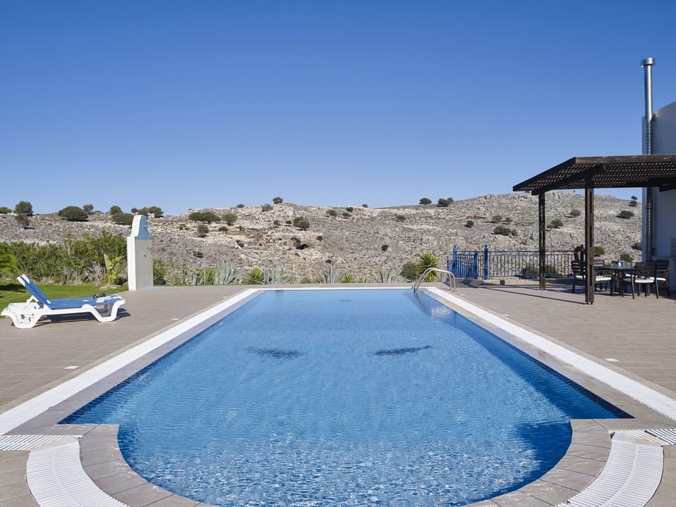 View from pool to rear of the property 