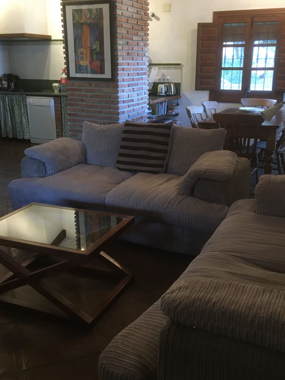 Large open plan sitting and dining room