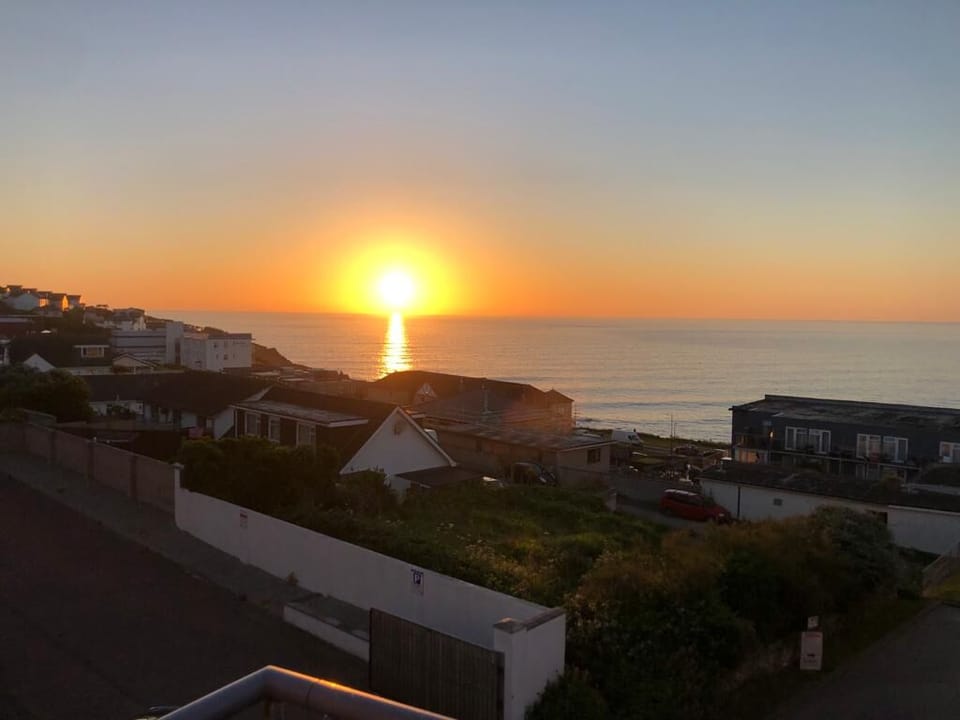 View of the sunset from the balcony