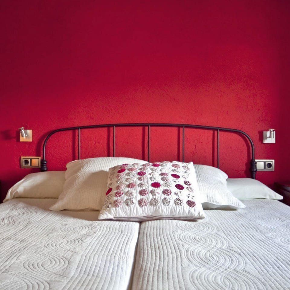 Another bedroom in a lovely red color