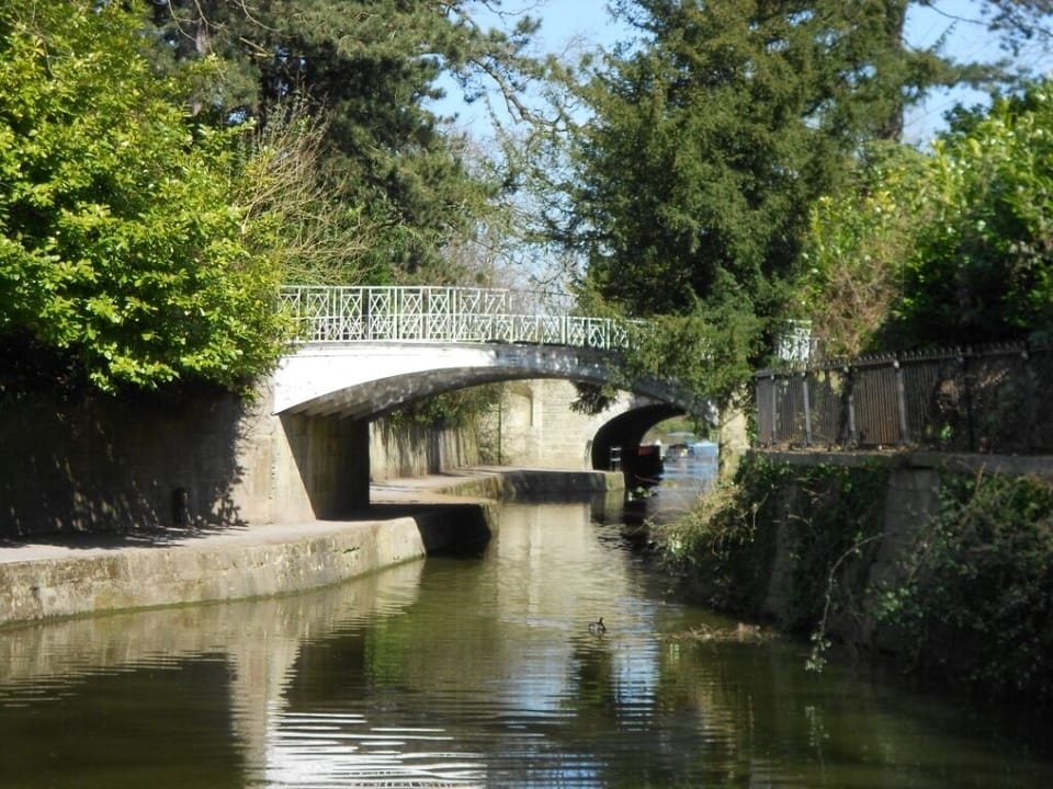 The Kennet and Avon Canal in Sydney Gardens. Just a 2 minute walk away.