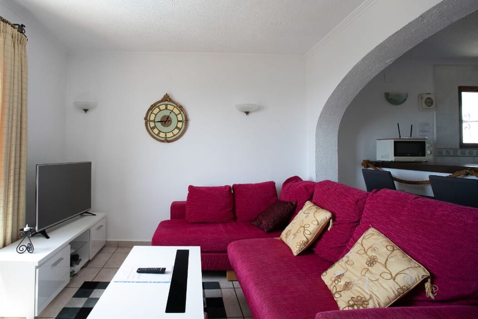 Living room with smart TV