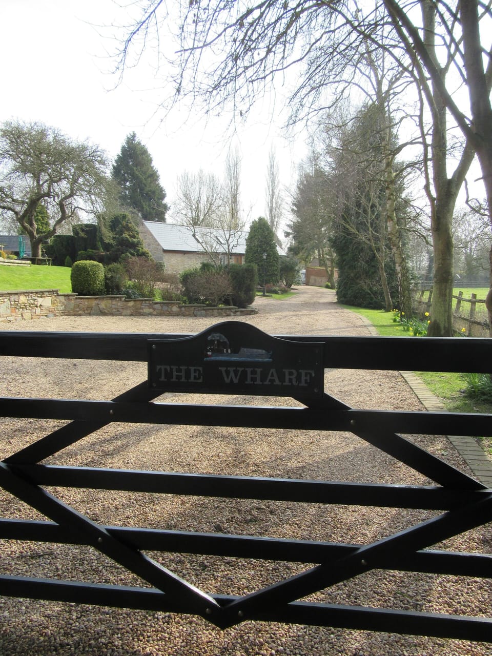 Front gate view in winter