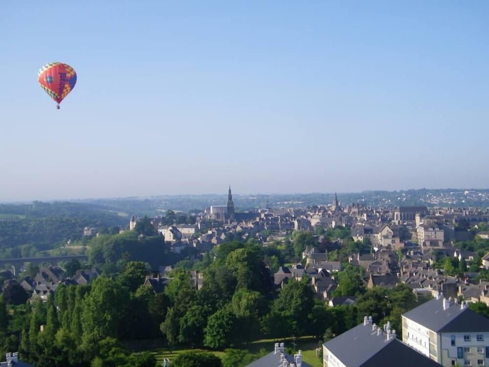 Panorama of Dinan from a hot air balloon