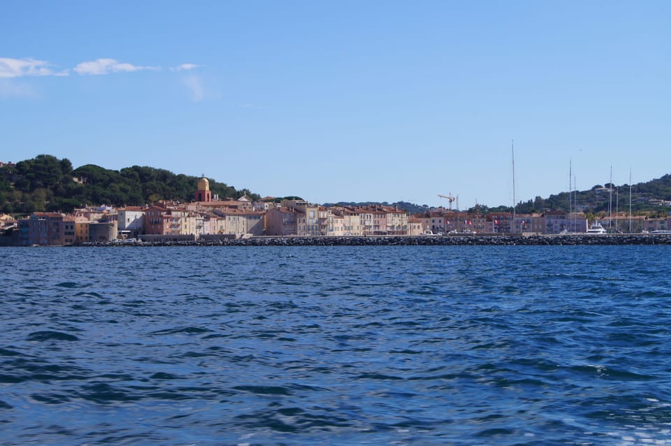 Arriving into Saint-Tropez by boat from Sainte-Maxime