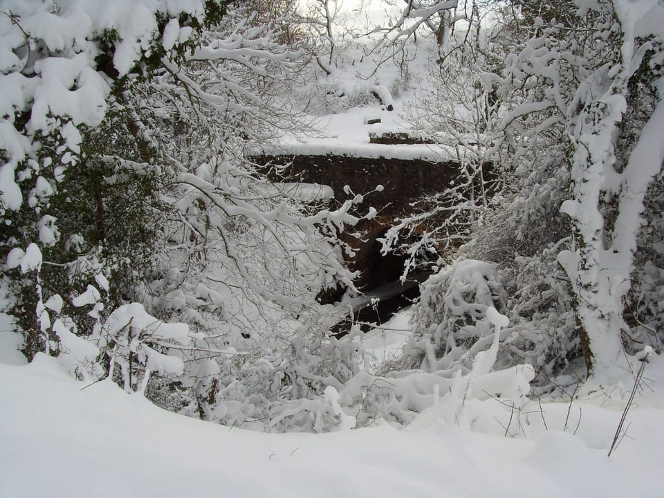 Ale bridge under snow