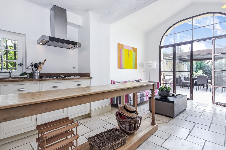 Summer kitchen leading onto terrace