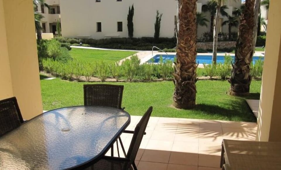 View of pool from the patio