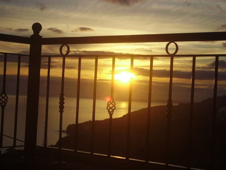 Sunset from the terrace. changes through the year.