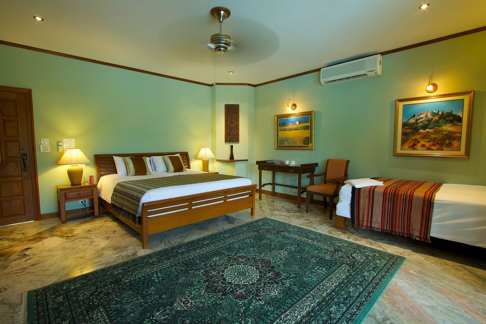 Mountain View Villa One - Bedroom 1  single + double (sleeps 3 adults.)
