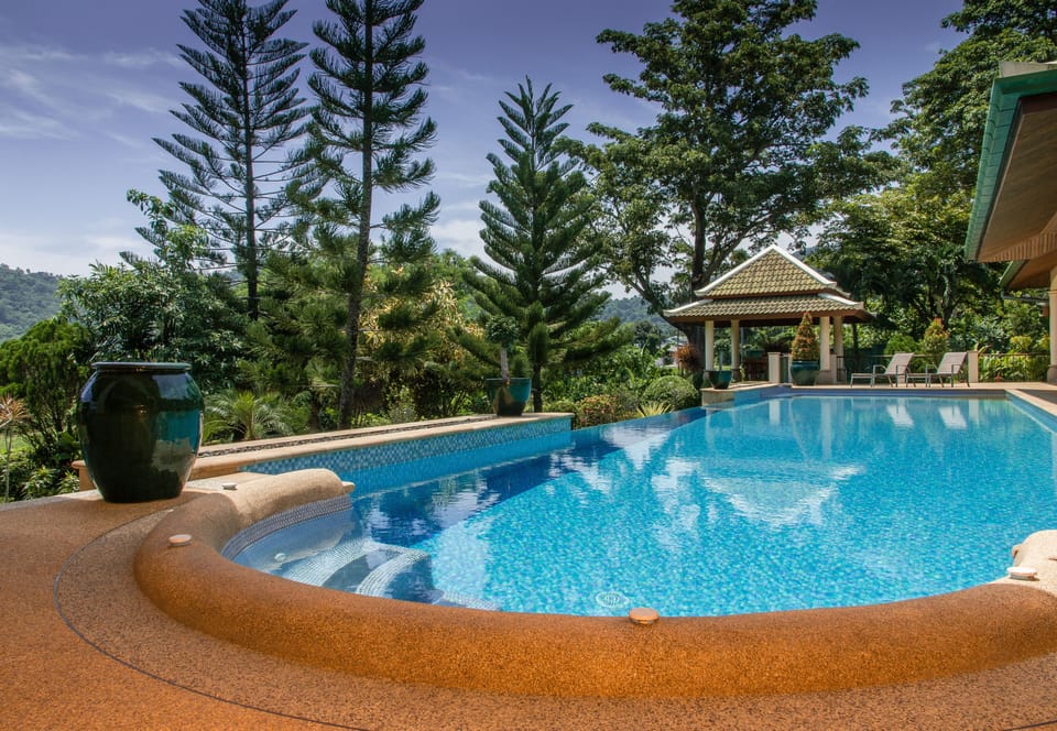 Mountain View Villa One - Huge 17m pool with sunset views to Mountains .