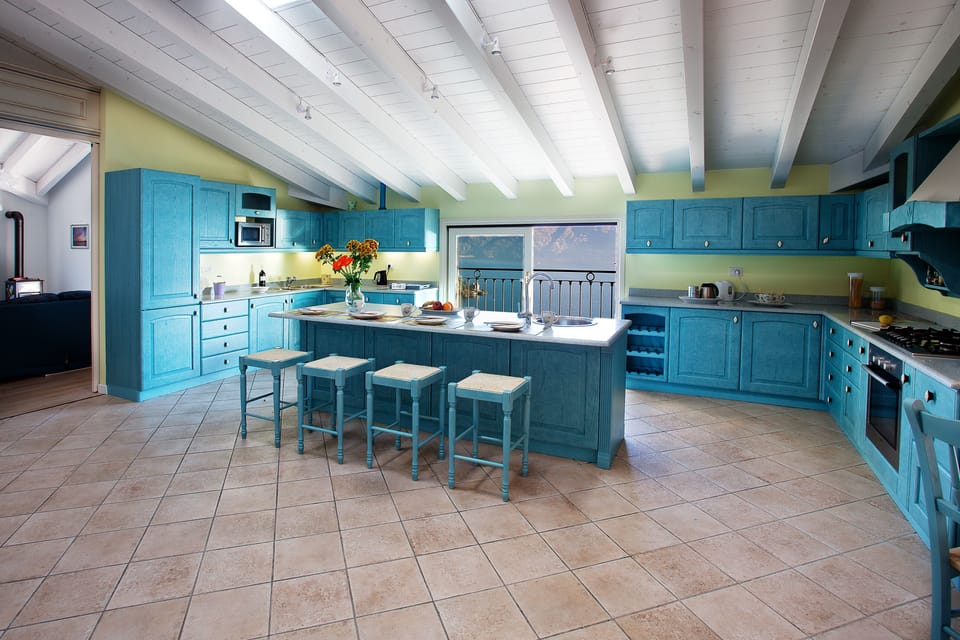 The view from the lake as seen from the kitchen