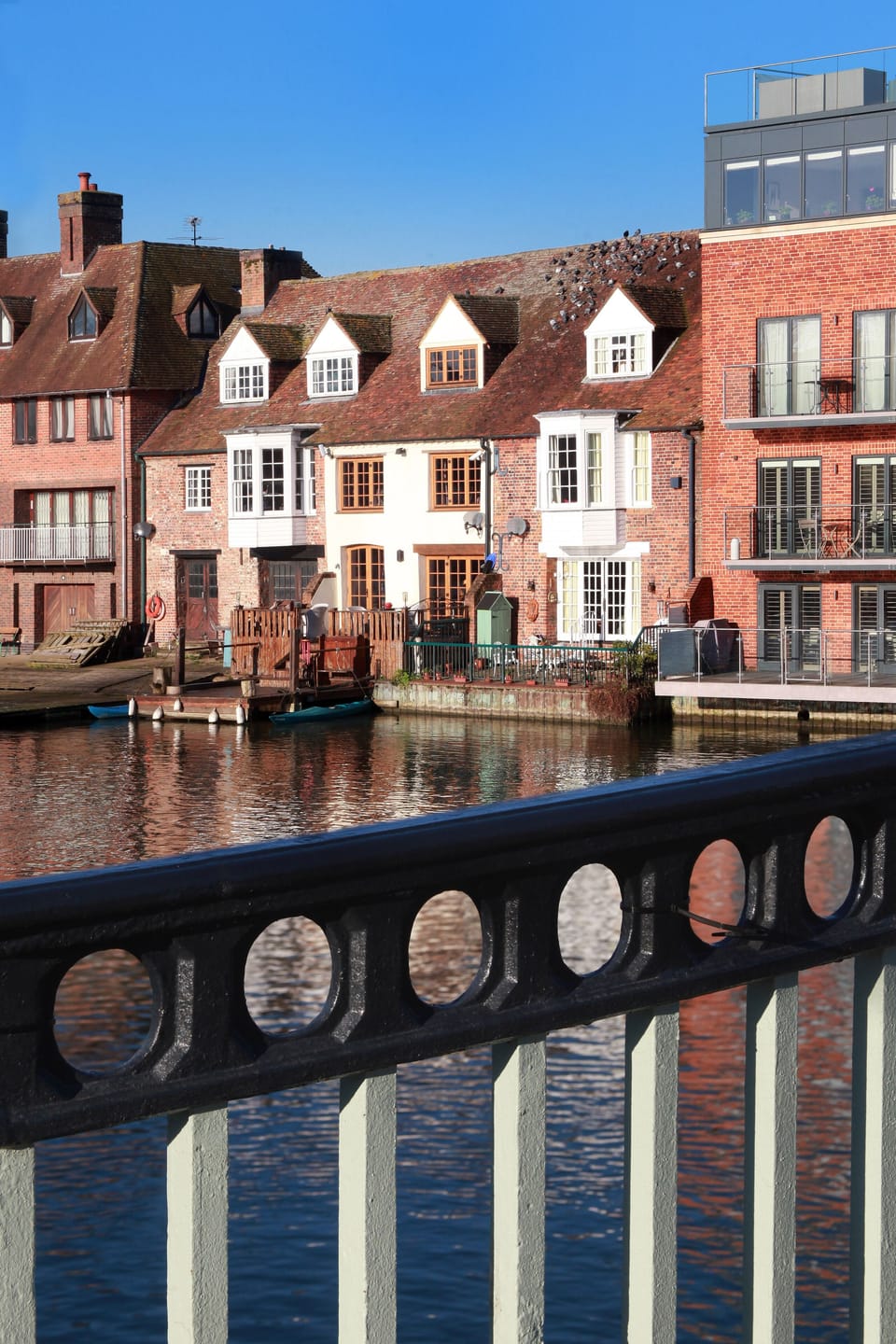 View of the cottage from the Eton-Windsor pedestrian bridge